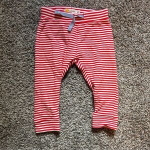 Baby Boden red and white striped pants in size 12-18 months
